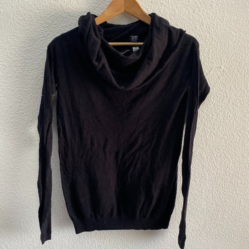 VTG Y2K Moda International Cowl Neck Funnel Neck Lightweight Sweater Shirt Top S